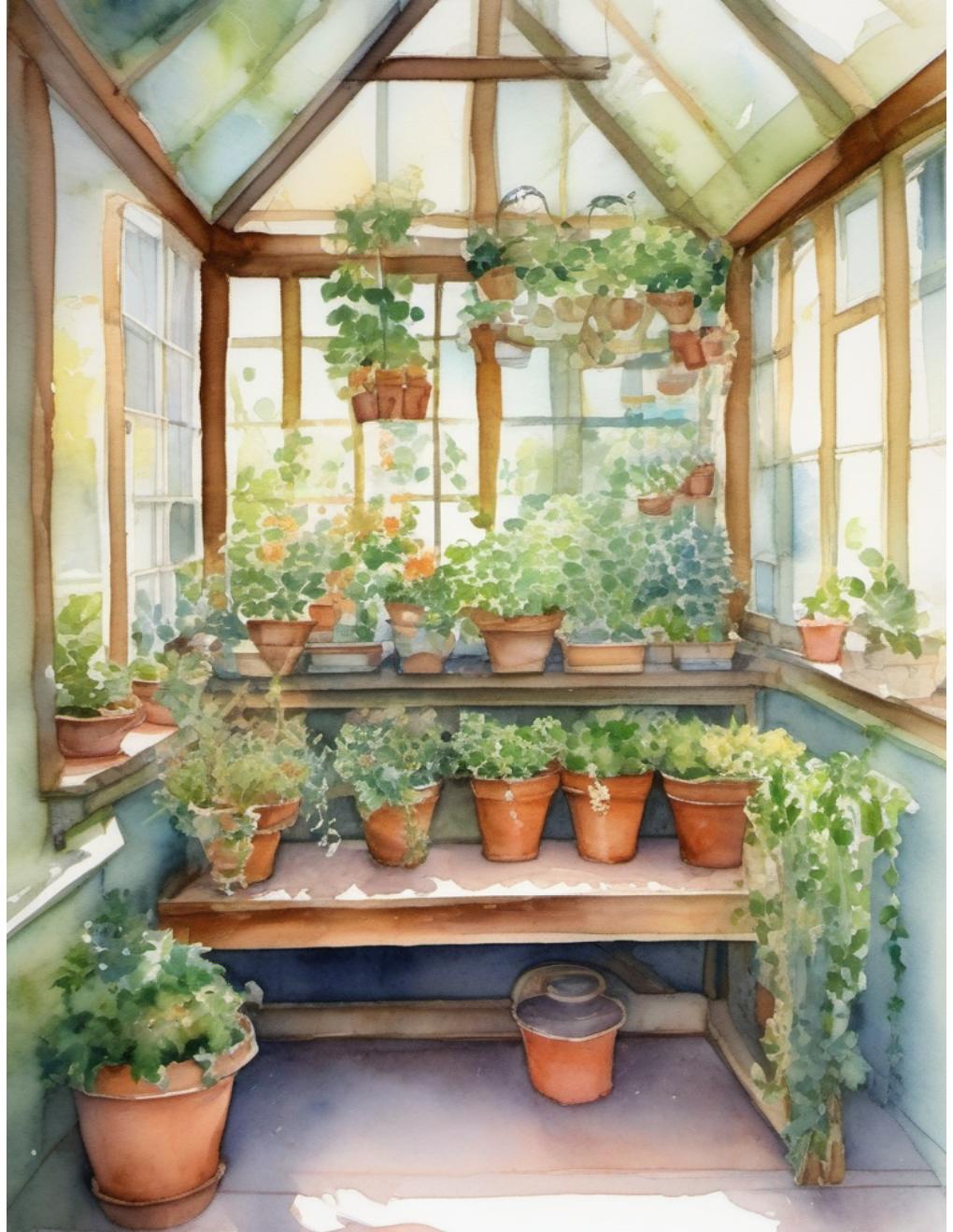 Actual inside page from Cozy Places watercolor book