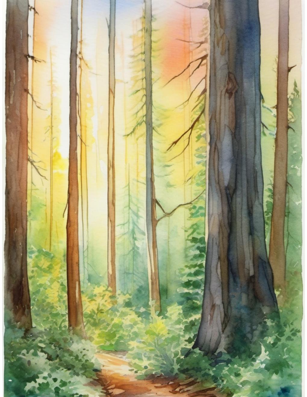 Actual inside page from Forest Moments watercolor book