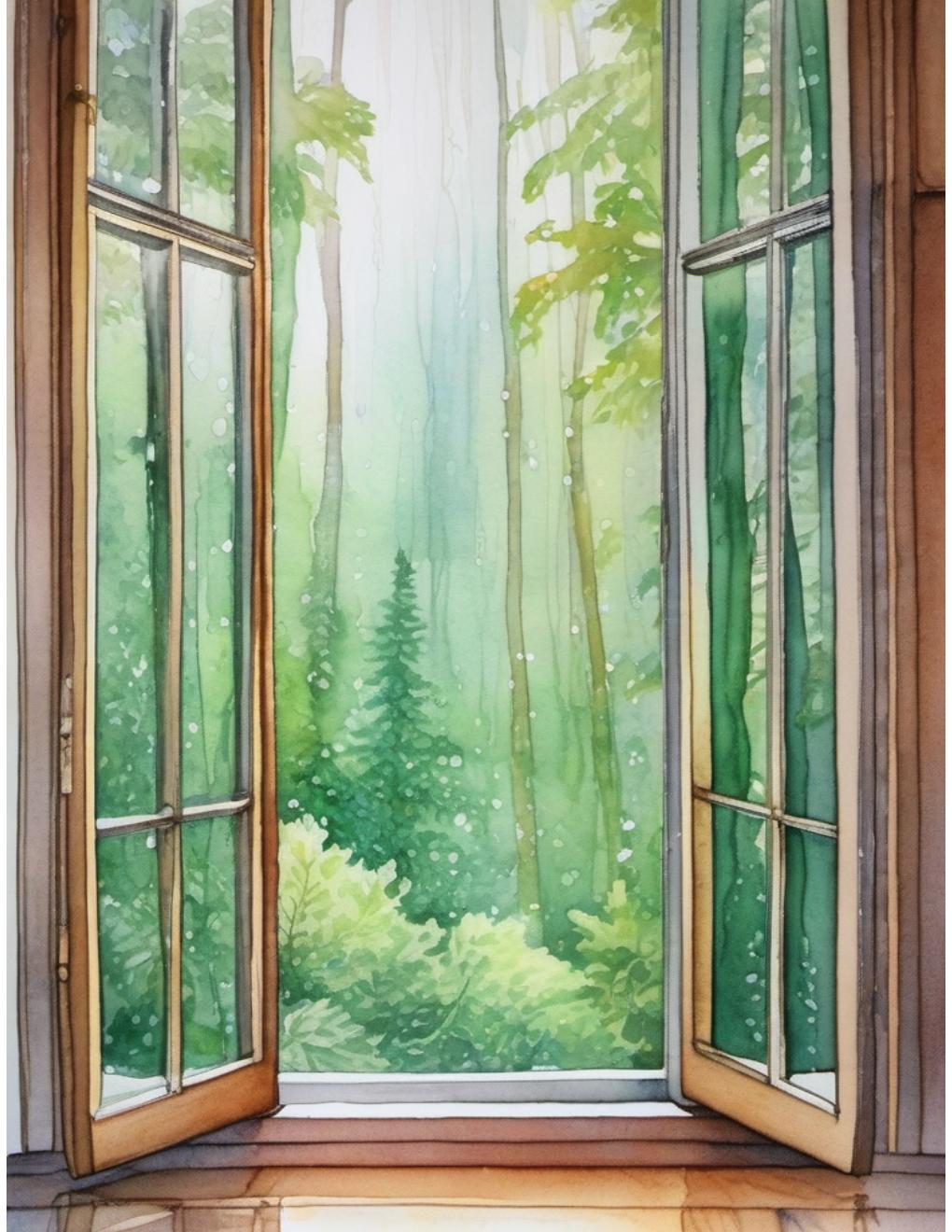Actual inside page from Forest Moments watercolor book