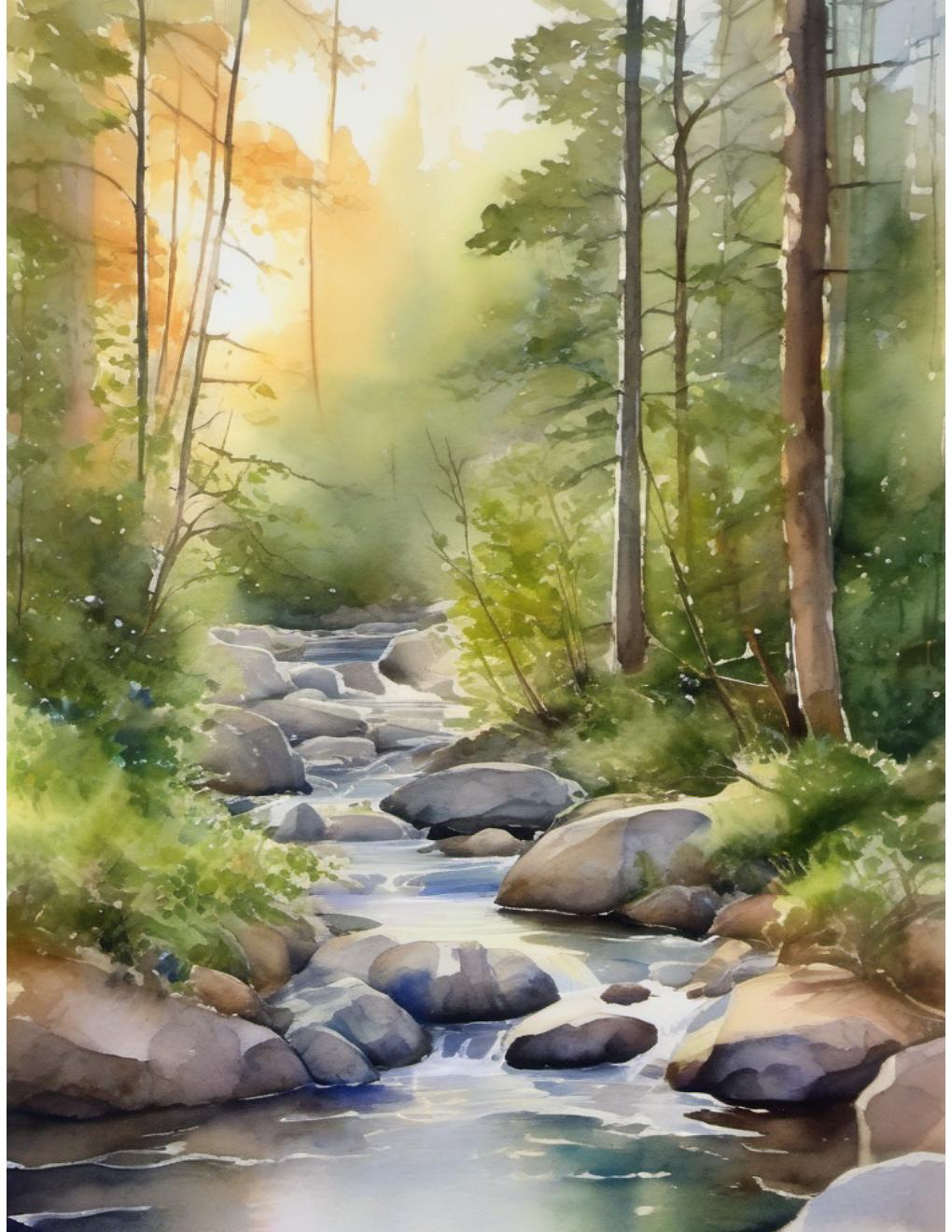 Actual inside page from Forest Moments watercolor book