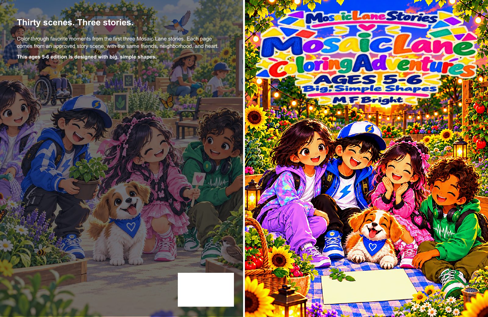 Mosaic Lane Coloring Adventures - Ages 5-6 cover