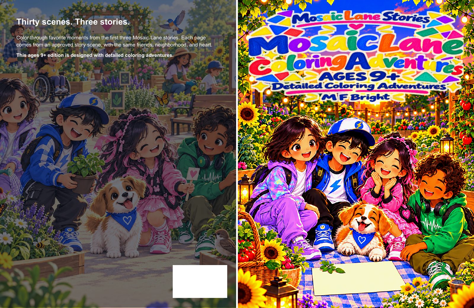 Mosaic Lane Coloring Adventures - Ages 9+ cover