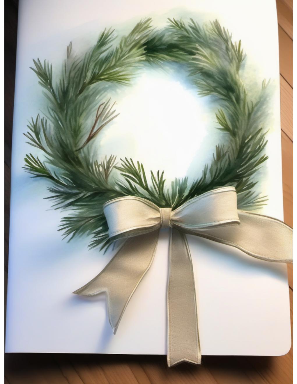 Actual inside page from Winter Wreaths & Garlands watercolor book